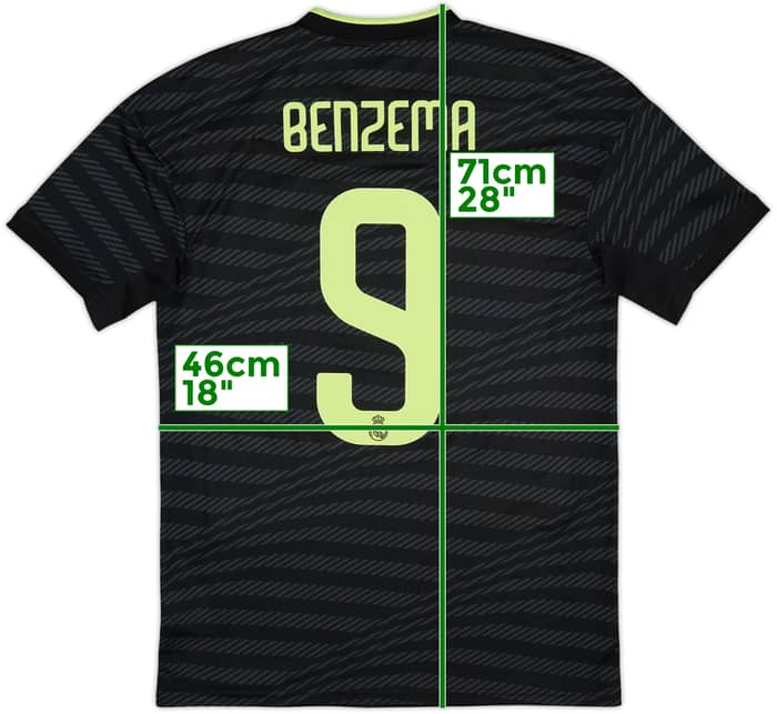 2022-23 Real Madrid Third Shirt Benzema #9 - 8/10 - (S)
