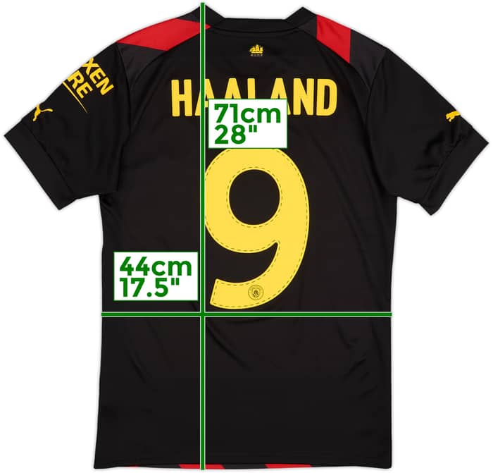 2022-23 Manchester City Away Shirt Haaland #9 - 10/10 - (S)