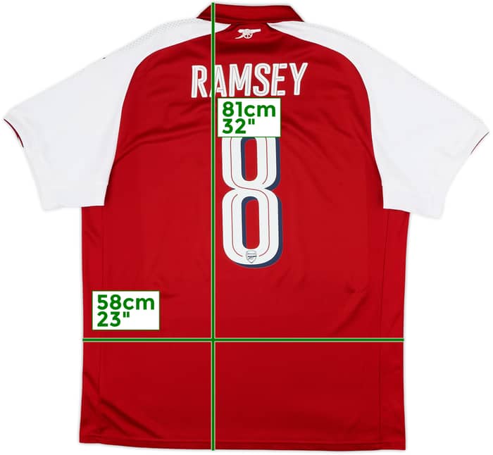 2017-18 Arsenal Home Shirt Ramsey #8 - 8/10 - (XL)