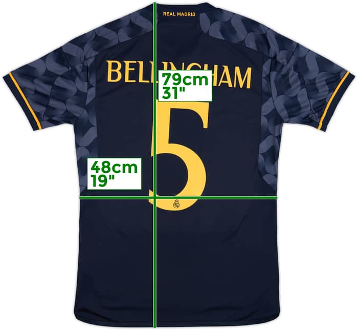 2023-24 Real Madrid Away Shirt Bellingham #5 - 8/10 - (M)