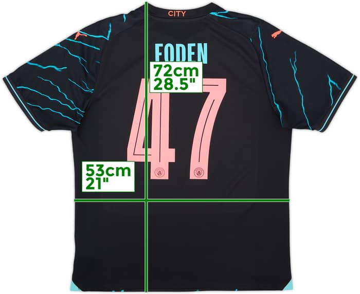 2023-24 Manchester City Third Shirt Foden #47 - 8/10 - (L)