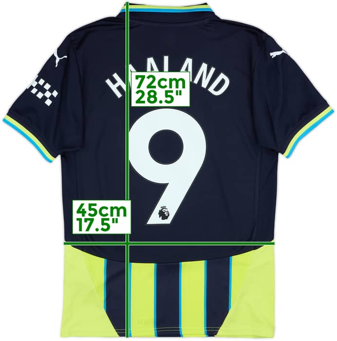 2024-25 Manchester City Away Shirt Haaland #9 - 9/10 - (S)