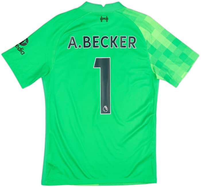 2021-22 Liverpool GK S/S Shirt A.Becker #1 - 9/10 - (S)