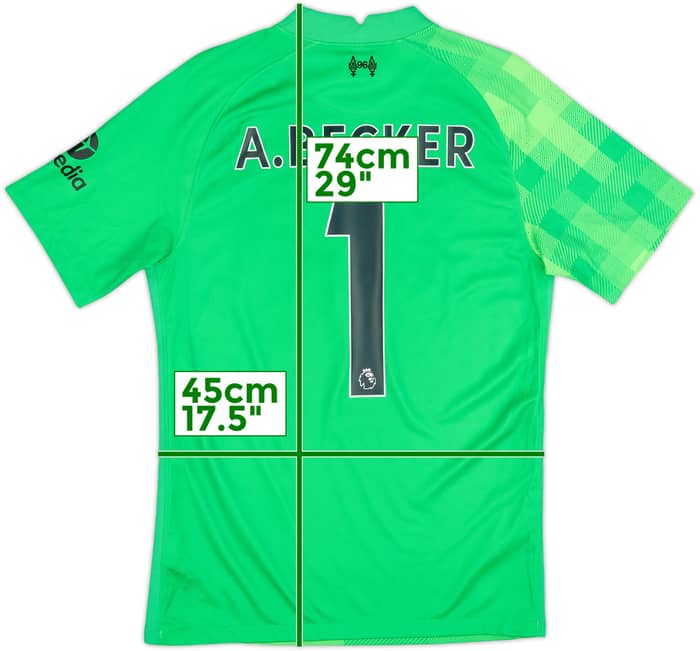 2021-22 Liverpool GK S/S Shirt A.Becker #1 - 9/10 - (S)