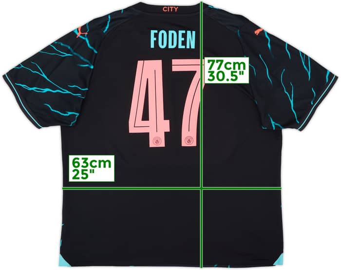 2023-24 Manchester City Third Shirt Foden #47 - 10/10 - (XXL)
