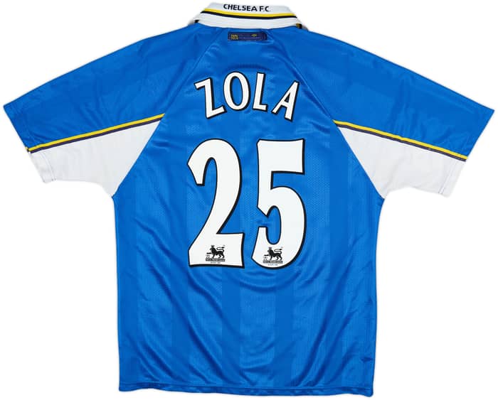 1997-99 Chelsea Home Shirt Zola #25 - 8/10 - (M)