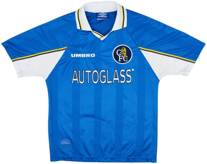 1997-99 Chelsea Home Shirt Zola #25 - 8/10 - (M)