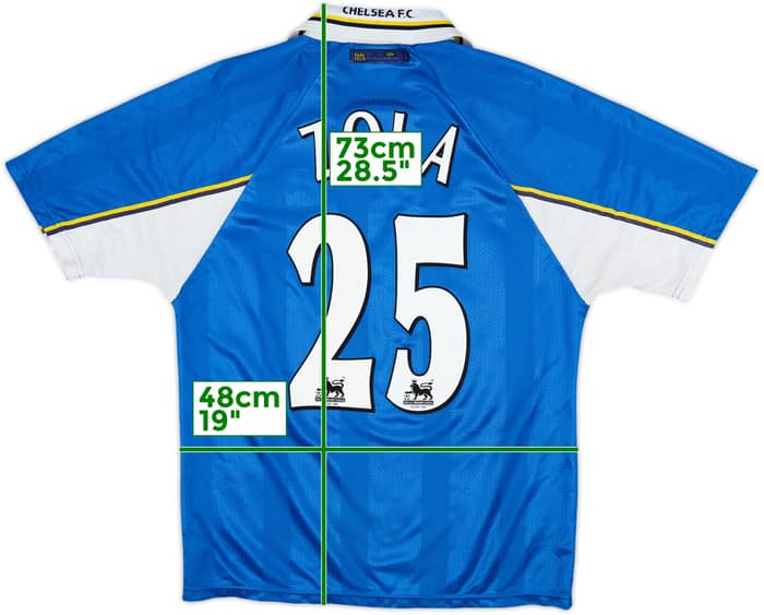 1997-99 Chelsea Home Shirt Zola #25 - 8/10 - (M)