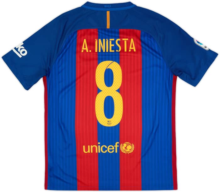 Camiseta de local del Barcelona 2016-17 A.Iniesta #8 - 8/10 - (M)