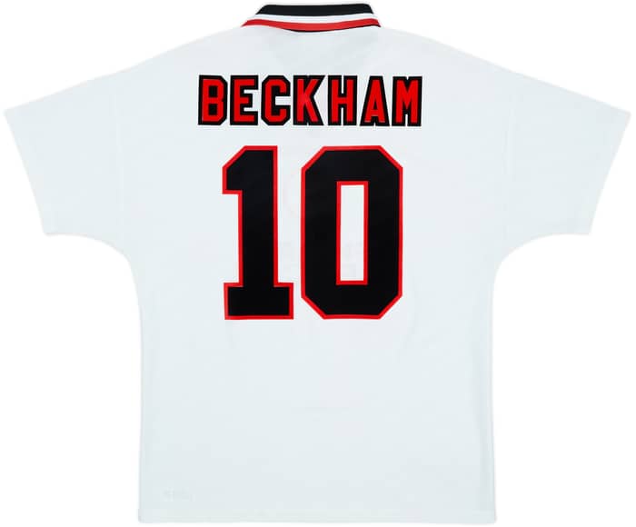 1996-97 Manchester United Away Shirt Beckham #10 - 6/10 - (L)