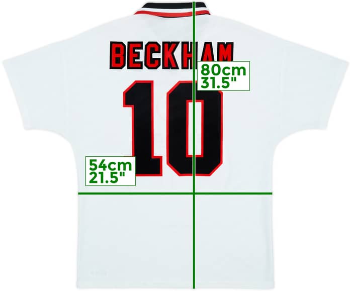 1996-97 Manchester United Away Shirt Beckham #10 - 6/10 - (L)