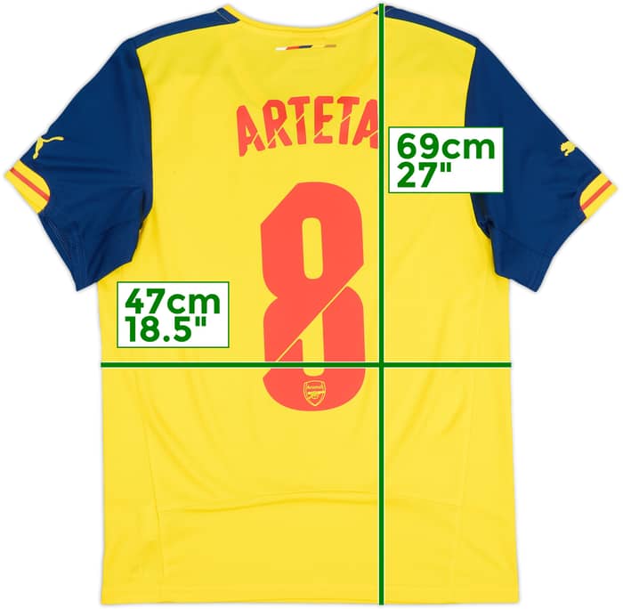 2014-15 Arsenal Camiseta Visitante Arteta #8 - 7/10 - (S)