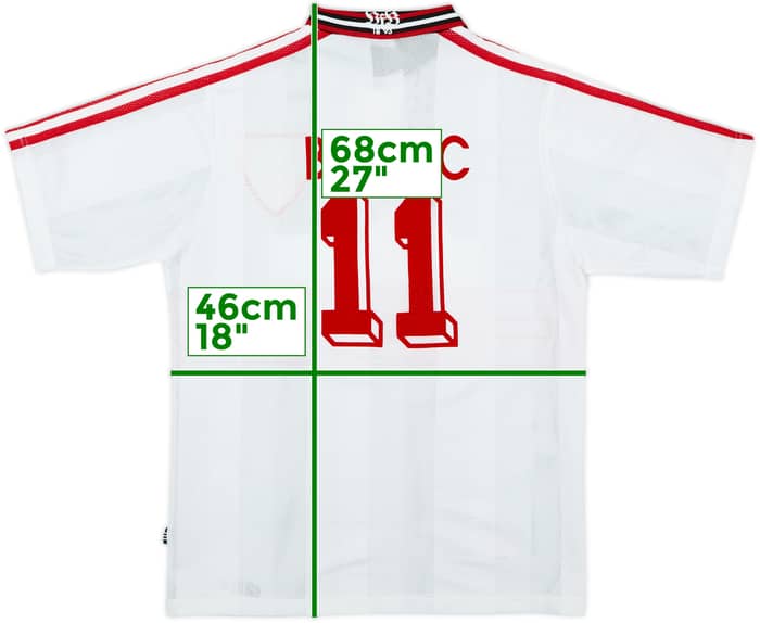 1996-97 Stuttgart Home Shirt Bobic #11 - 9/10 - (Y)
