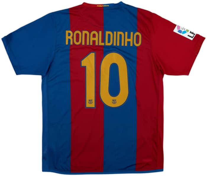 2006-07 Barcelona Home Shirt Ronaldinho #10 - 7/10 - (L)
