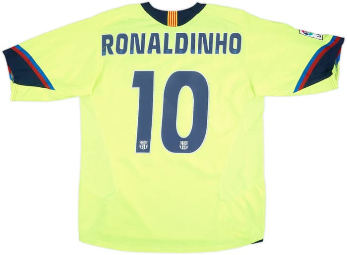 2005-06 Barcelona Away Shirt Ronaldinho #10 - 8/10 - (M)