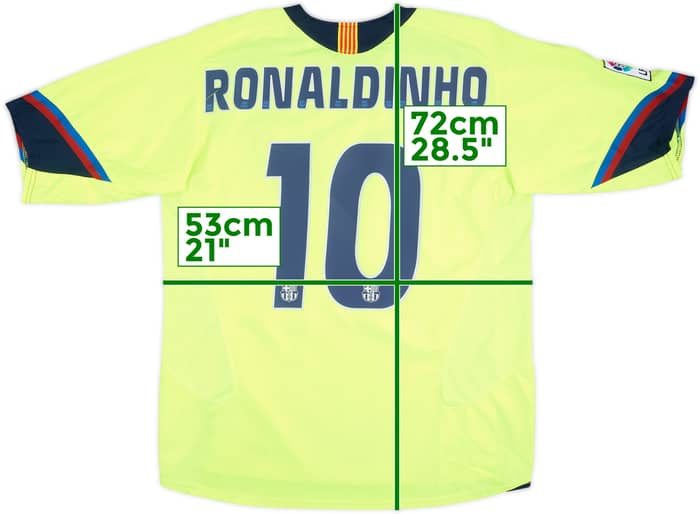 2005-06 Barcelona Away Shirt Ronaldinho #10 - 8/10 - (M)