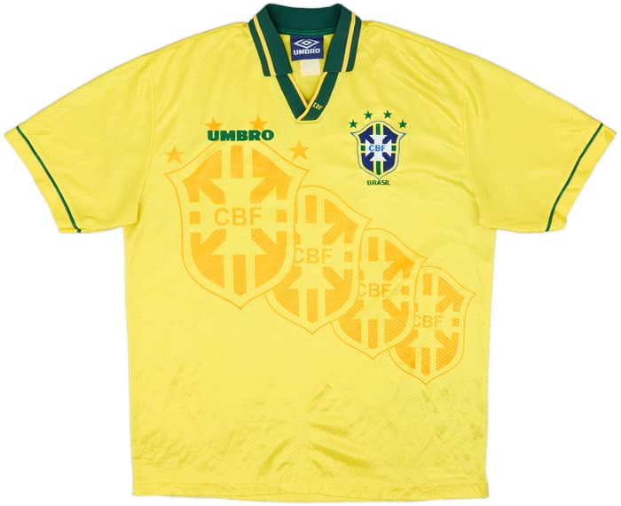 1994 Brazil Home Shirt #9 - 8/10 - (XL)