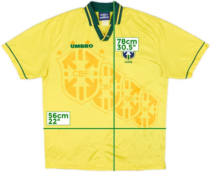1994 Brazil Home Shirt #9 - 8/10 - (XL)