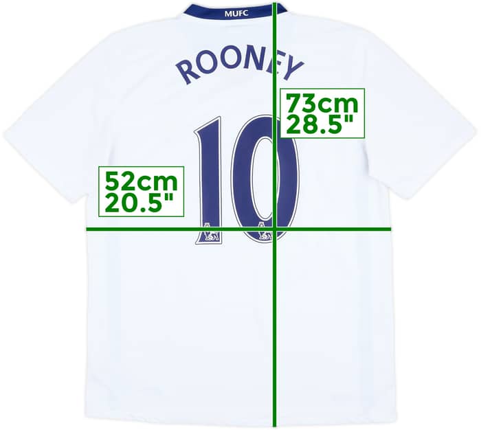 2008-10 Manchester United Away Shirt Rooney #10 - 8/10 - (M)