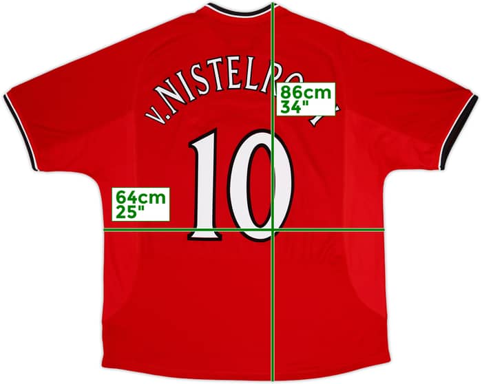 2000-02 Manchester United Home Shirt V.Nistelrooy #10 - 10/10 - (XXL)