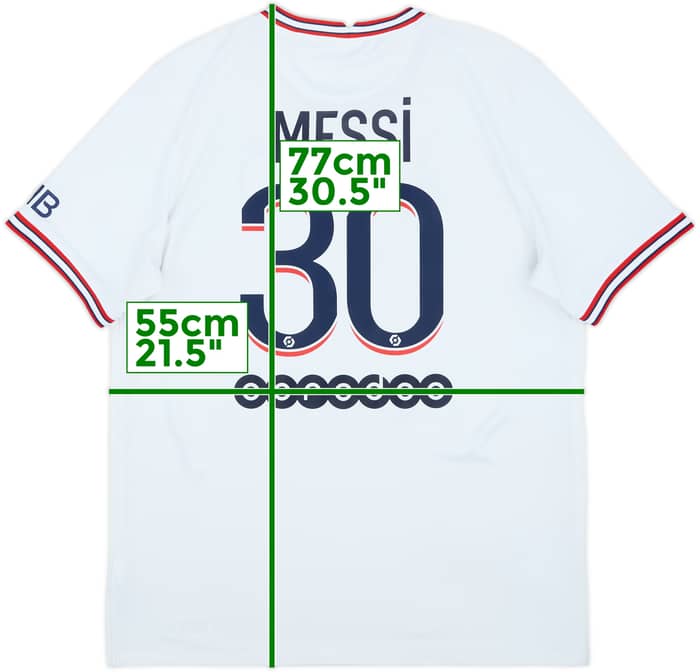 2021-22 Paris Saint-Germain Fourth Shirt Messi #30 - 8/10 - (L)