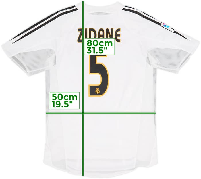 2004-05 Real Madrid Player Issue Home Shirt Zidane #5 - 9/10 - (M)