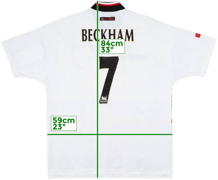 1997-99 Manchester United Away Shirt Beckham #7 - 7/10 - (XL)