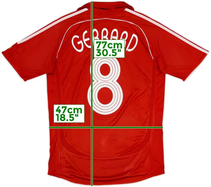 2006-08 Liverpool Camiseta de local Gerrard #8 - 7/10 - (S)