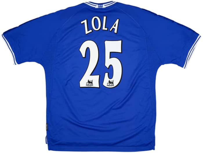 1999-01 Chelsea Home Shirt Zola #25 - 8/10 - (XL)