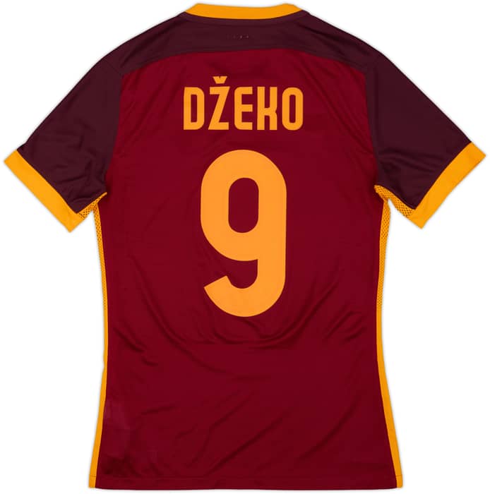 2015-16 Roma Authentic Home Shirt Dzeko #9 - 9/10 - (S)