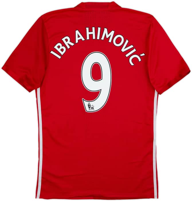 2016-17 Manchester United Authentic Home Shirt Ibrahimovic #9 - 7/10 - (M)