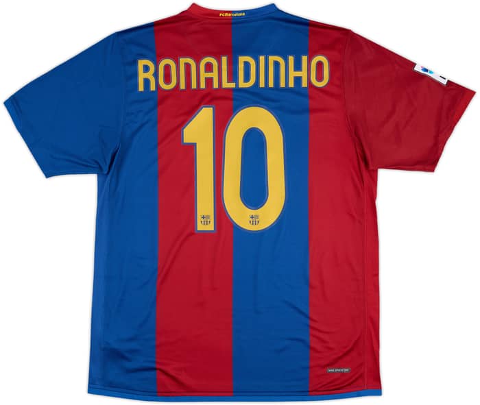 2006-07 Barcelona Home Shirt Ronaldinho #10 - 9/10 - (L)