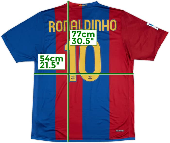 2006-07 Barcelona Home Shirt Ronaldinho #10 - 9/10 - (L)