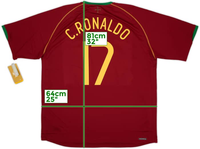 2006-08 Portugal Home Shirt C.Ronaldo #17 (XXL)