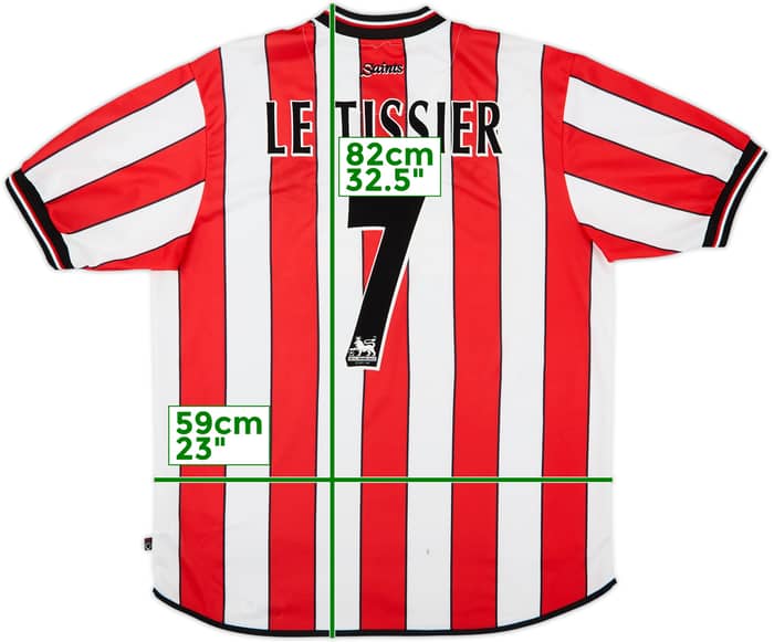 Camiseta de local de Southampton 2001-03 Le Tissier #7 - 6/10 - (L)