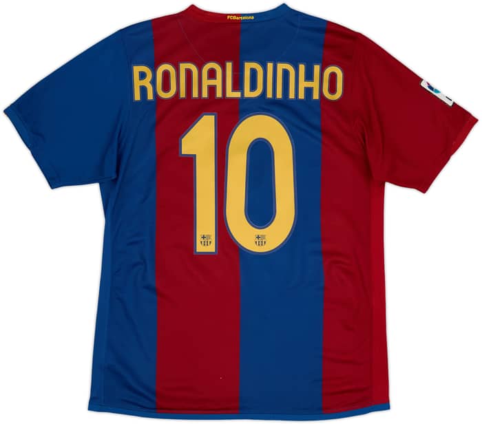 2006-07 Barcelona Home Shirt Ronaldinho #10 - 7/10 - (M)