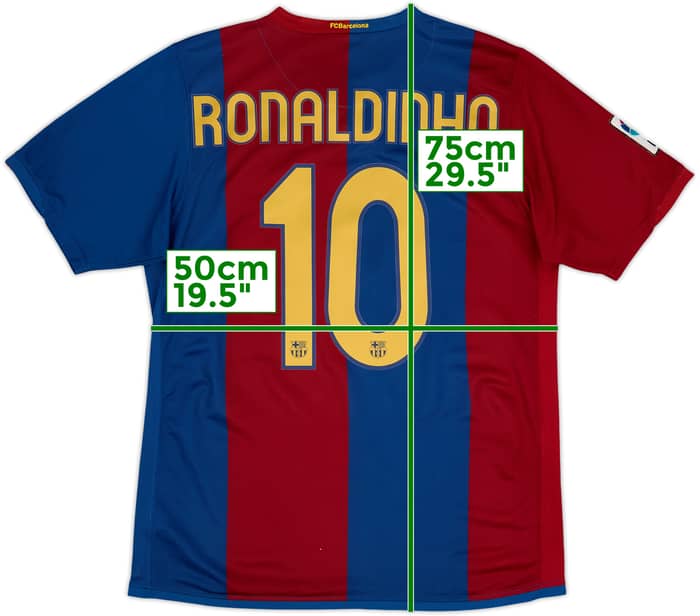 2006-07 Barcelona Home Shirt Ronaldinho #10 - 7/10 - (M)