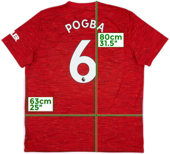 2020-21 Manchester United Home Shirt Pogba #6 - 9/10 - (XXL)