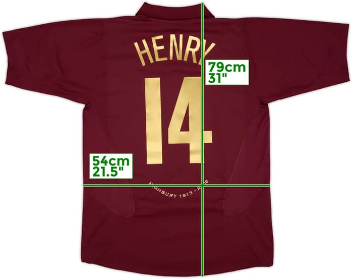 2005-06 Arsenal Home Shirt Henry #14 - 9/10 - (L)