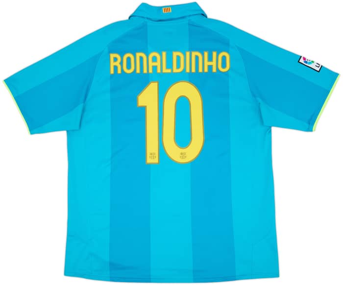 2007-09 Barcelona Away Shirt Ronaldinho #10 - 8/10 - (XXL)