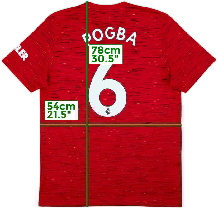 2020-21 Manchester United Home Shirt Pogba #6 - 9/10 - (L)