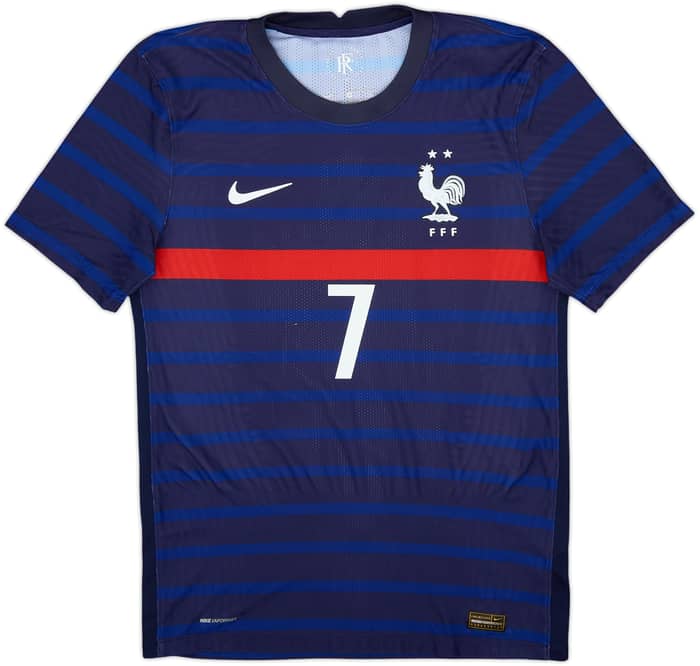 2020-21 France Authentic Home Shirt Griezmann #7 - 8/10 - (S)