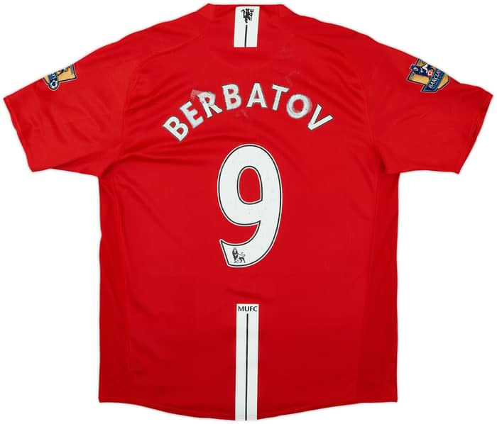 2007-09 Manchester United Home Shirt Berbatov #9 - 5/10 - (L)