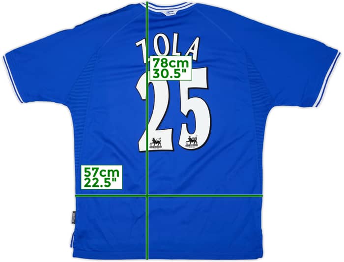 1999-01 Chelsea Home Shirt Zola #25 - 9/10 - (XL)