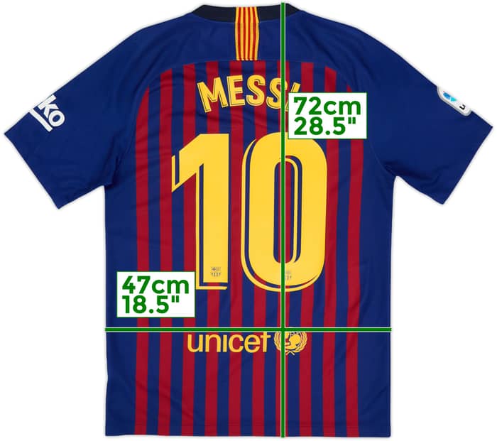2018-19 Barcelona Home Shirt Messi #10 - 8/10 - (S)