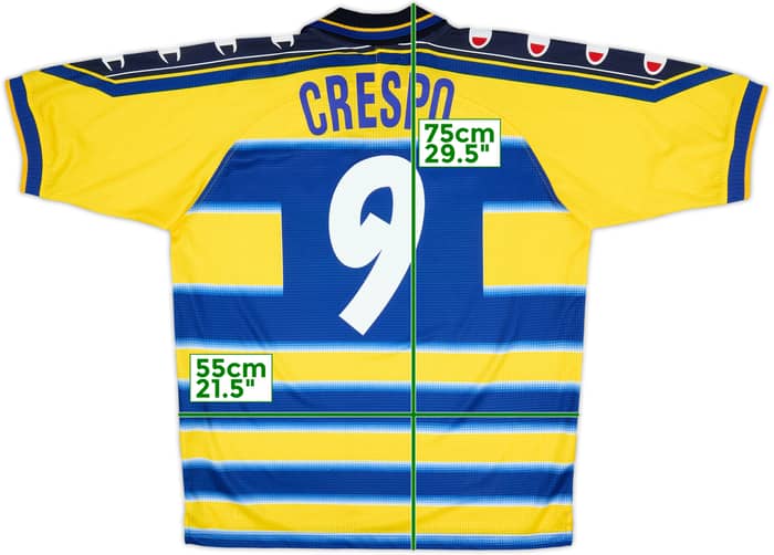 1999-00 Parma Home Shirt Crespo #9 - 8/10 - (L)