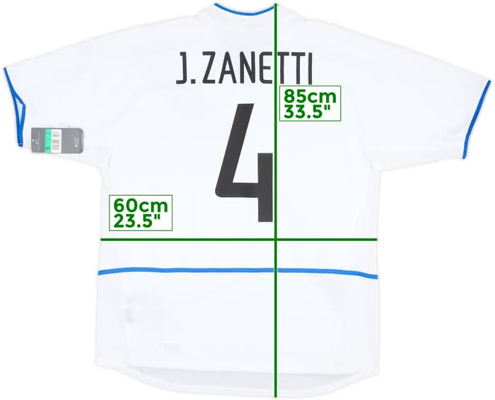 2002-03 Inter Milan Away Shirt Zanetti #4 (XL)