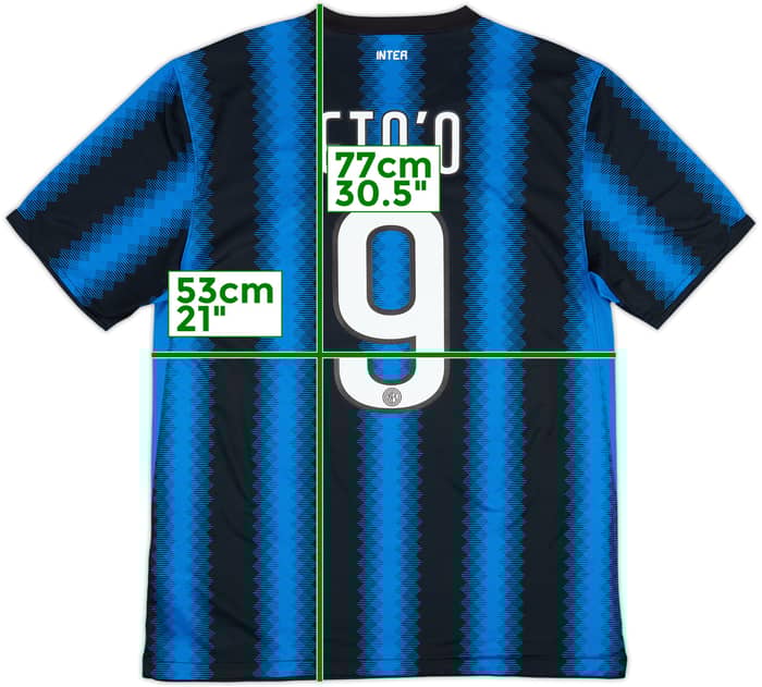 2010-11 Inter Milan Home Shirt Eto'o #9 - 9/10 - (L)