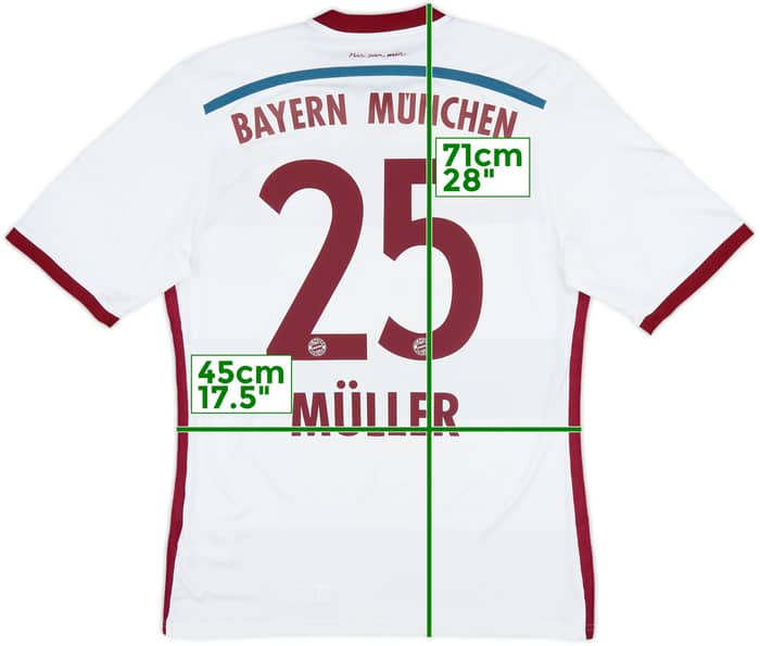 2014-15 Bayern Munich Away Shirt Muller #25 - 8/10 - (M)