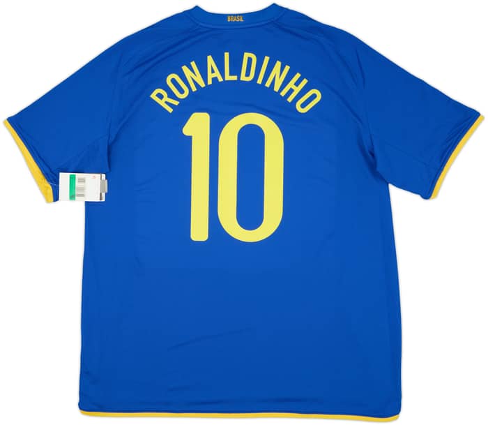2008-10 Brazil Away Shirt Ronaldinho #10 (XL)